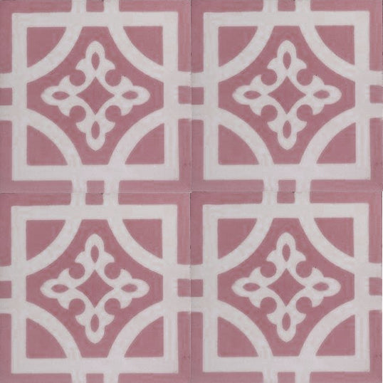 Marockanskt kakel Madrid. rosa-vit