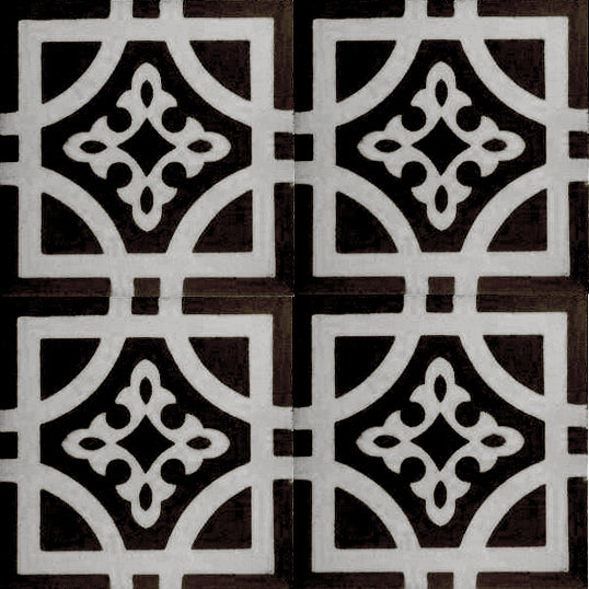Marockanskt kakel Madrid. black-white