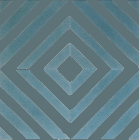 Marockanskt kakel Babel-teal grå