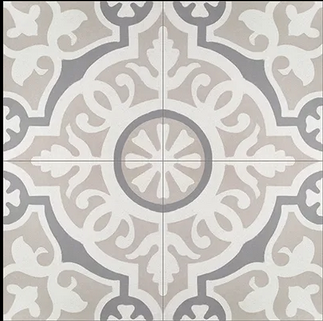 Marockanskt kakel Paris Beige, vit grå