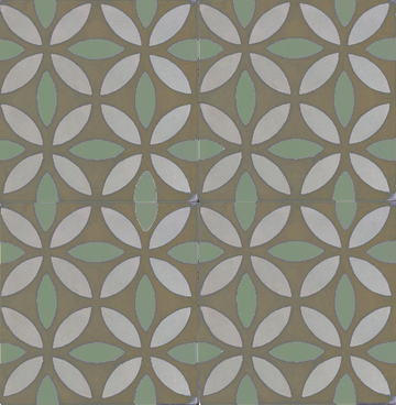 Marockanskt kakel RIO grön beige, vit