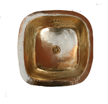 Brass sink.