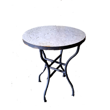 Mosaikbord white 60 cm
