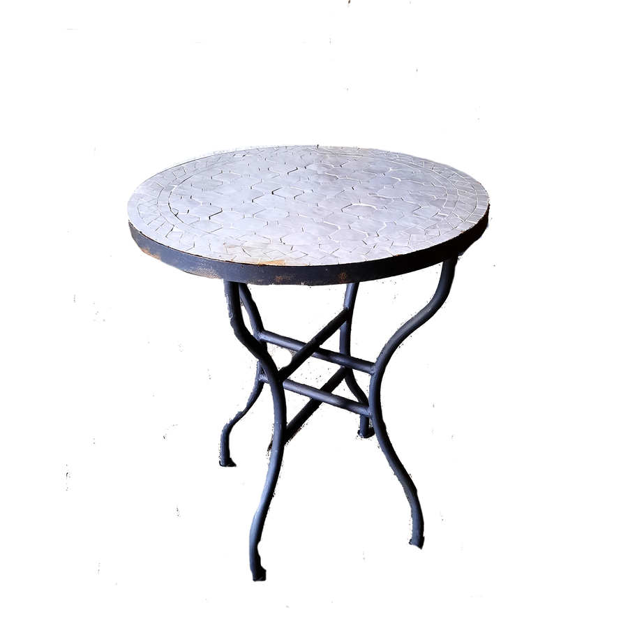 Mosaikbord white 60 cm