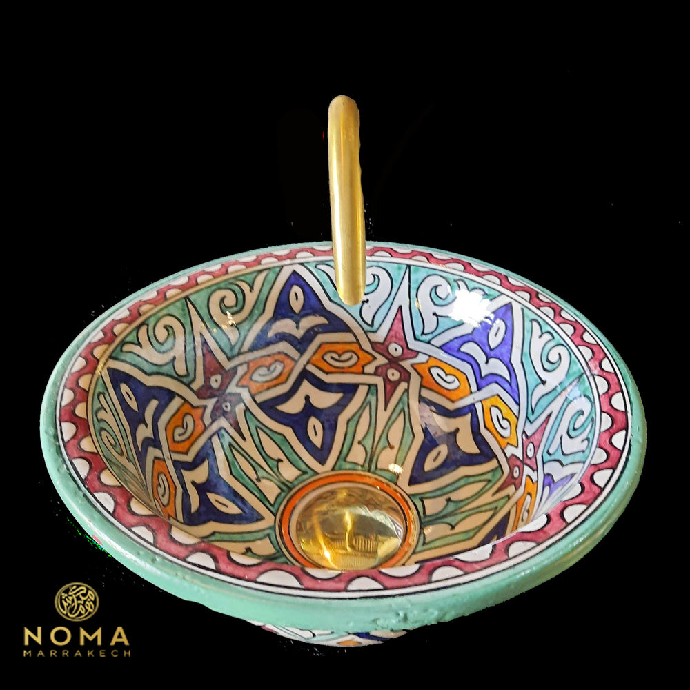 Moroccan Sink Hand-Painted Beautiful Pattern