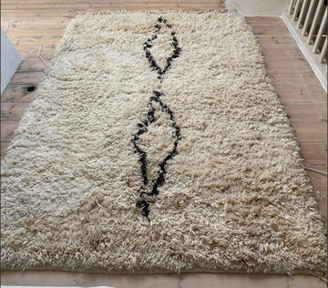 Långhårig matta- ljus beige