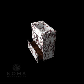 Handfat integrerad kommod breccia viola