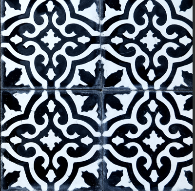 Moroccan tiles Black white