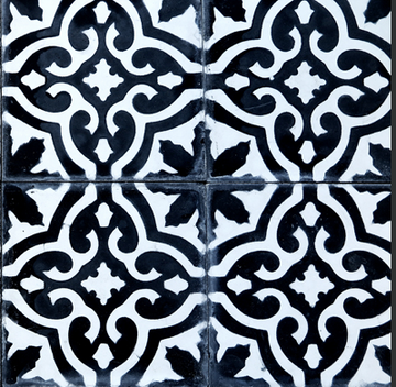 Moroccan tiles Black white