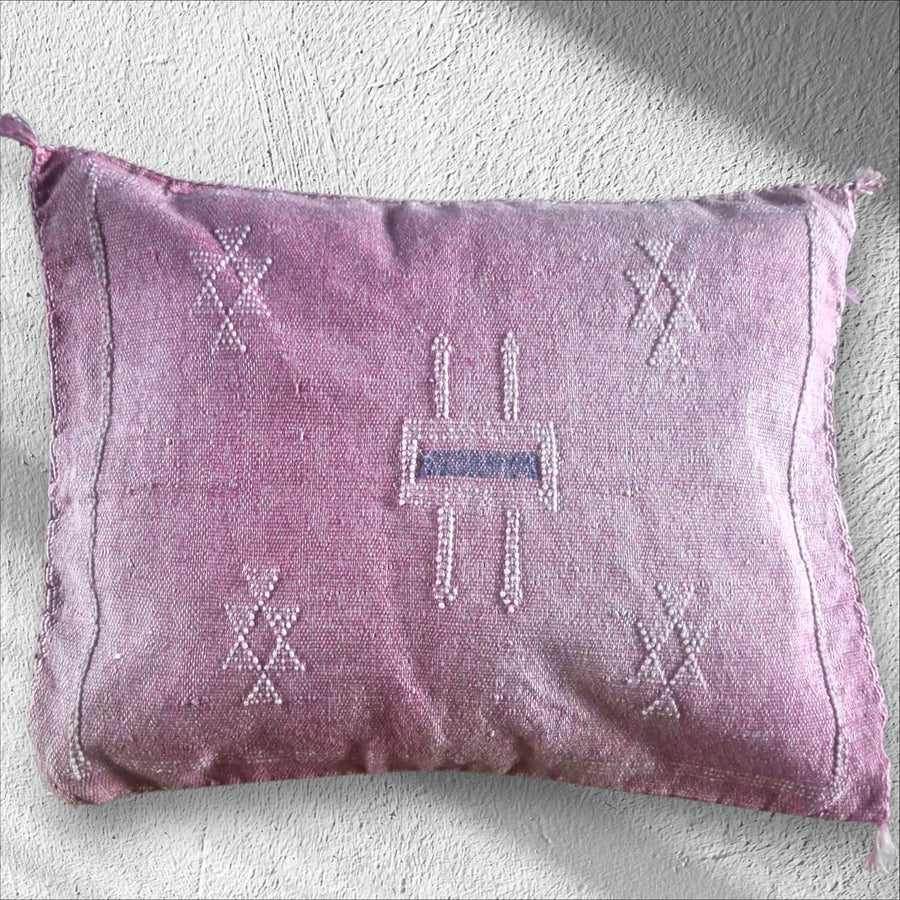 Cactus silk cushion, pink