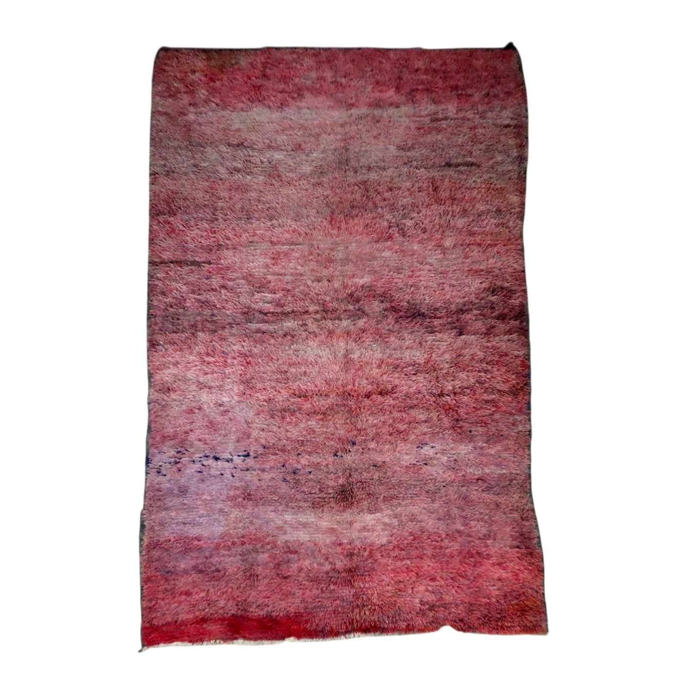 Vintage rug in raspberry red, Genuine Berber rug from Morocco