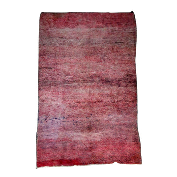 Vintage rug in raspberry red, Genuine Berber rug from Morocco