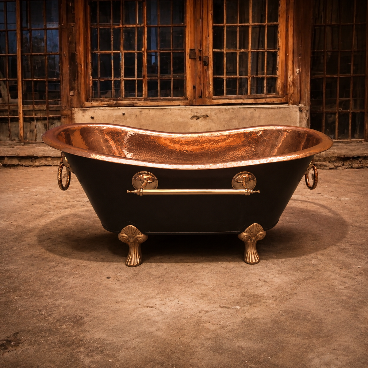 Bathroom with freestanding tub