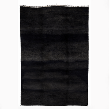 Moroccan Berber rug - black and grey melange wool.
