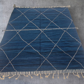 Marockansk kelim, Blå vitt berbematta 300x400 cm