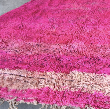Vintage rug cerise pink. Unique.