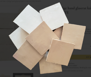 Zellige hand glaserat kakel UNBLEACHED WHITE