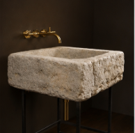 Travertine handfat råsten, måttbeställt