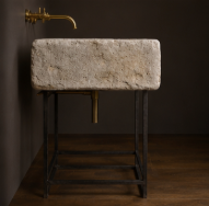 Travertine handfat råsten, måttbeställt