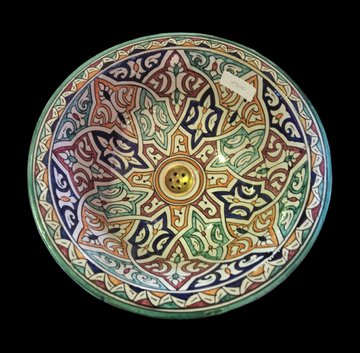 Hand-painted sink