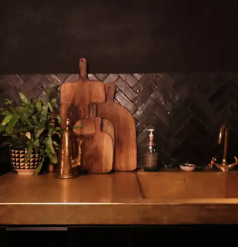 brass sink