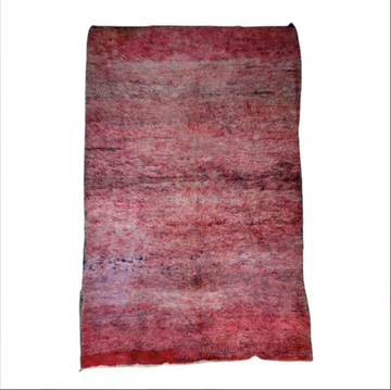 Vintage rug in raspberry red, Genuine Berber rug from Morocco