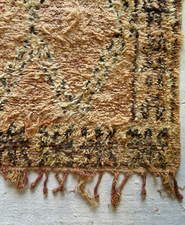 Vintage marockansk matta i nougatbrun & mörkbrunt – 185 × 295 cm