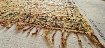 Vintage marockansk matta i nougatbrun & mörkbrunt – 185 × 295 cm