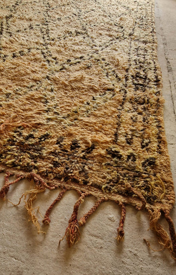 Vintage marockansk matta i nougatbrun & mörkbrunt – 185 × 295 cm
